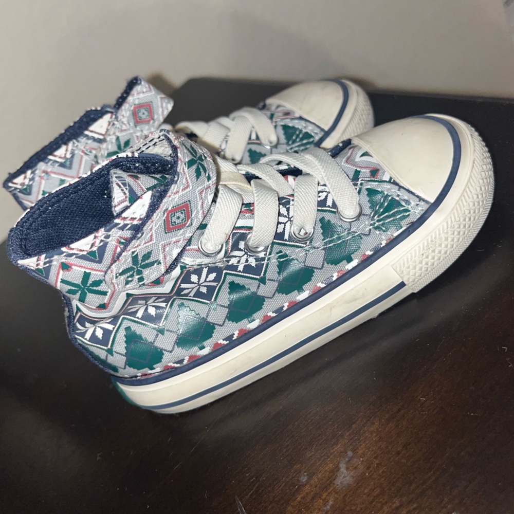 Toddler Patterned High-Top Sneakers